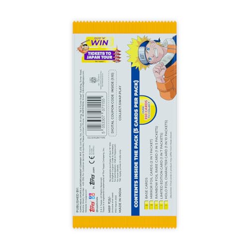 Image of Topps Animax 2024 Official Naruto Collectible Card Game(Flow Pack of 40)