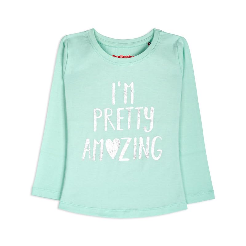Image of Real Basics Girls Regular Fit Full Sleeves Tshirt (Pack of 1)