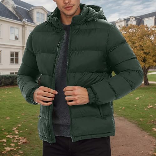 Chaqueta Hombre Invierno Plumon de Pluma Ultra Ligero Abrigo Color Sólido para Otoño e pan moderno y elegante acolchada uso diario - imagen 3