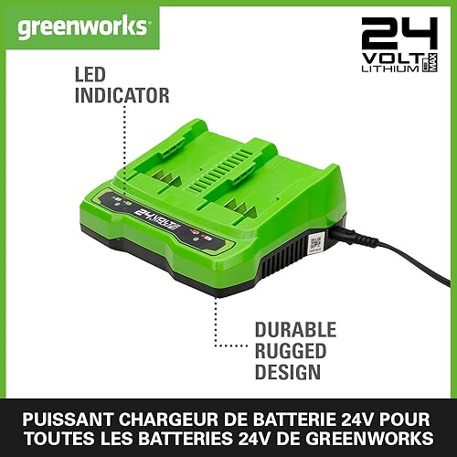 Greenworks POWERALL 24V Chargeur double emplacement - vue 3