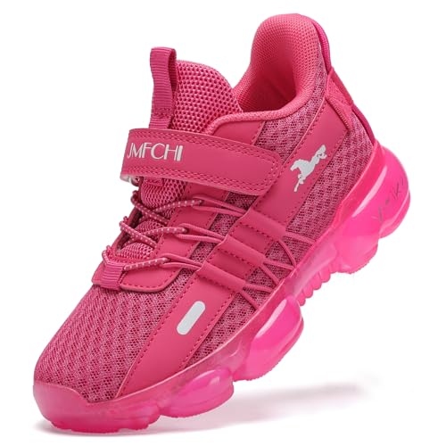 Image of JMFCHI Boys Girls Kids Sneakers Knitted Mesh Running Tennis Athletic Shoes