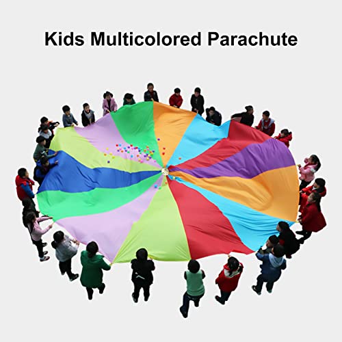 Brinquedo de exercício de paraquedas infantil de 190 cm / 74,80 pol. , jogo multicolorido de paraque
