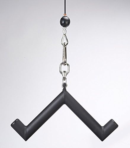 HOG LEGS 'Pork Chop' Fat Grip Triceps Workout Bar - Extreme Gym Cable Attachments - Fat Bar for Triceps - Tricep V bar Press Down - Cable Arm Workouts Fat Grip Tricep Bar - Triceps Workout Bar