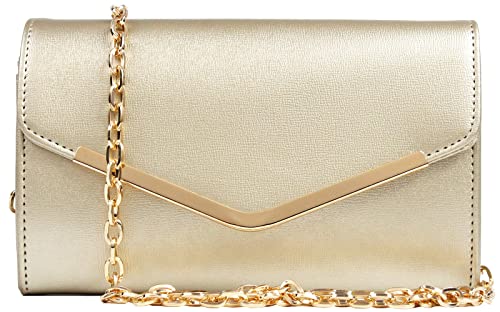 Image of Clutch Purse Evening Bag for Women,Envelope Handbag With Detachable Chain | With Detachable Chain