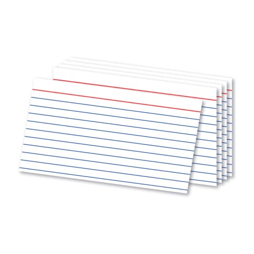 Tarjetas de índice rayadas Office Depot de 3x5" para tomar notas claras y limpias, pack de 300