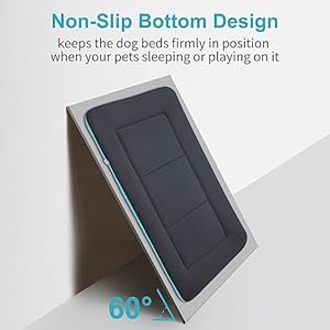 Magic Dog Plush Dog Bed for Large Dogs – Soft Dog Crate Pad Dog Bed Mat, 42-Inch Washable Kennel Pad Pet Beds with Non-Slip Bottom, Dark Grey