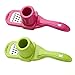 2 Pcs Prensadora de Ajos, Prensa Ajos Acero Inoxidable, Garlic Crusher para Jengibre, Cebolla, Pelador de Ajos, Prensa de Ajos Profesional, Fácil de Limpiar(Verde, Rojo)