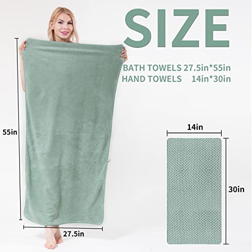 Tbyoyi 4 Colors Microfiber Towel Set | Super Soft And Absorbent Quick-Dry Lightweight 4 Bath Towels 4 Hand Towels For Shower Pool Beach Bathroom #TOP5