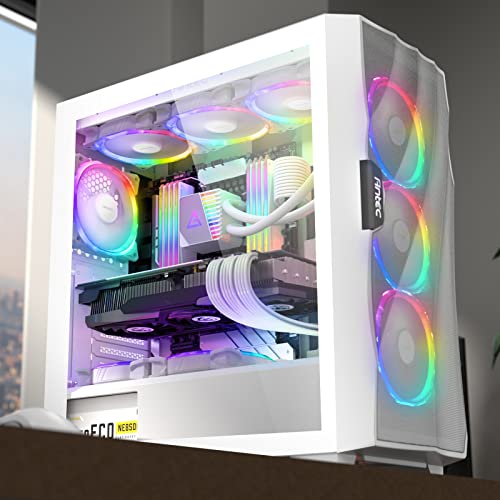 Antec Rgb Fans, Pc Fans, 5V-3Pin Addressable Rgb Fans, 120Mm Fan With Controller, Motherboard Sync With 5V-3Pin, Fusion Series White 5 Packs #TOP7