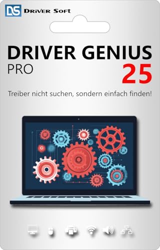 Driver Genius 25 PRO – Treiber Updater Software (aktuelle Version 2025) - Automatische Treiber-Aktualisierung für Windows 11/10/8/7 - Vollversion - 3 PC / 1 Jahr - DEUTSCH (ProduktKeyCard) - PKC