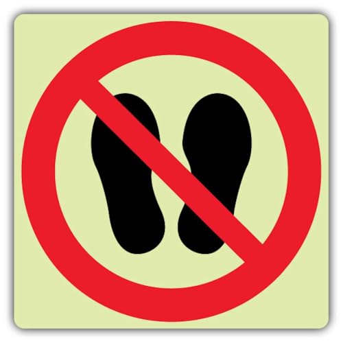 Panneau Do Not Walk or Stand Here photoluminescent pour entrepôt