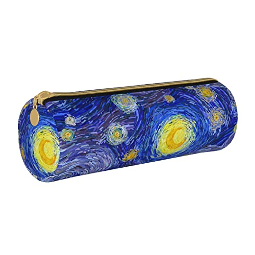 Qicenit The Starry Night Pencil Case Women Pen Pouch Simple Carrying Box For Adult With Smooth Zipper Durable Lightweight For Office Organizer Storage Bag #TOP8