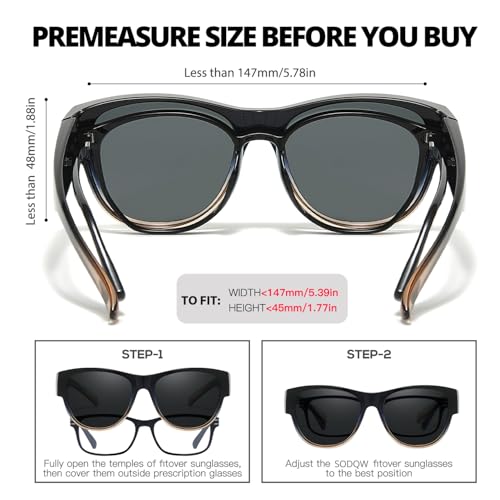 Xfeel Fit Over Glasses Sunglasses for Women Trendy Polarized UV Protection Sun Glasses for Driving3