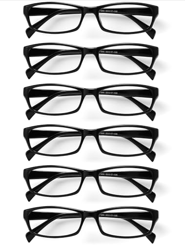 Image of Gaoye Reading Glasses for Women, 6 pack Fashion Readers for Women Men Spring Hinge Eye Glasses, Blue Light Reading Glasses