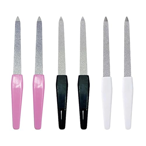Ensemble De Limes À Ongles 6 Pièces, Bandes De Limes À Ongles, Lime À Ongles En Acier Inoxydable, Lime À Ongles Double Face, Outils À Ongles