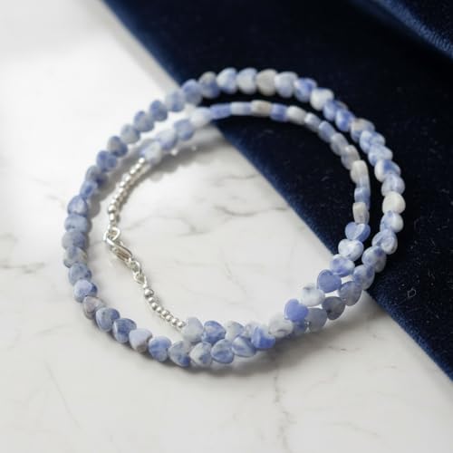 Collier de perles de sodalite pour offrir en cadeau d'anniversaire - 5