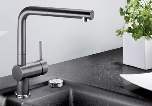 Grifo de cocina blanco BLANCO LINUS-S monomando con manguera extraíble 3