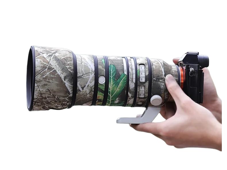 CHASING BIRDS Camouflage Waterproof Lens Coat for Sony FE 70-200mm F2.8 GM OSS II Rainproof Lens Protective Cover (Yellow Tree Camouflage, with 1.4X and 2.0X TC)