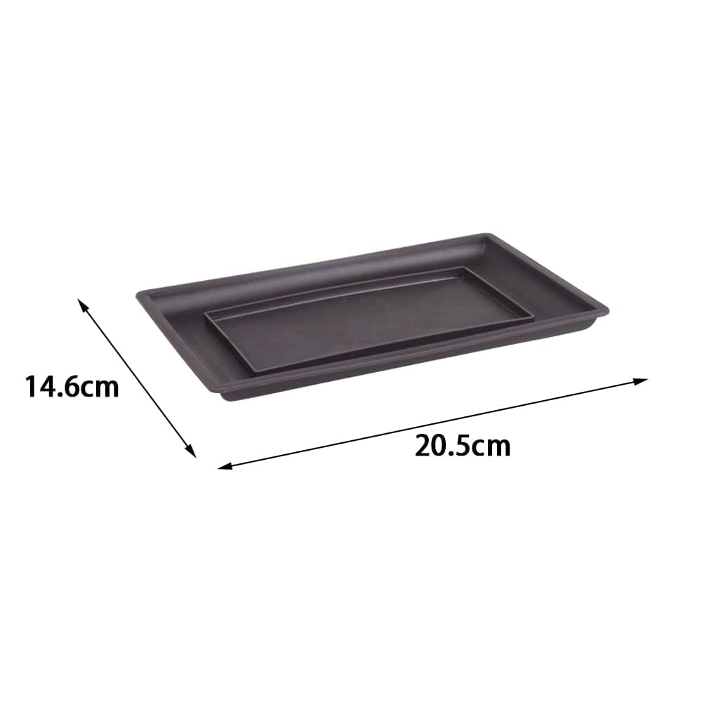 FUWQWKUI 3 Pcs Bonsai Plastic Flower Pot Water Drip Trays - Rectangle Trays for Indoor Outdoor Bonsai Plants