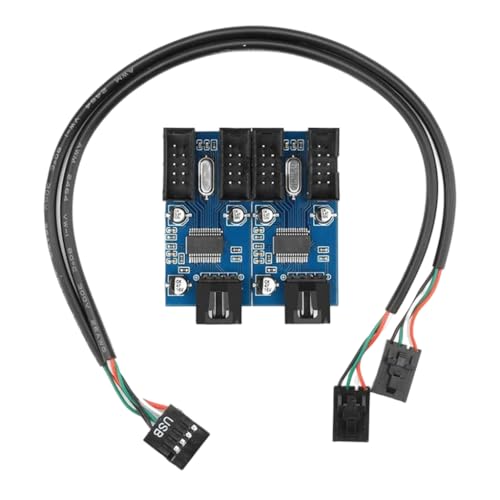 デスクトップコンピュータ用の9ピンUSBスプリッターUSB2.0 9ピン拡張アダプターは接続と効率を向上させます