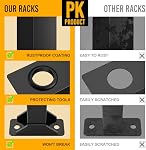 Shovel Holder for Truck, Hand Tool Rack with 6 Tool Holes for Open Style Trailers, Yard Tool Organizer for Garage with Rubber Grommets and Mounting Hardware Fit for Shovels, Rakes, Hoes | Scratch-Resistant