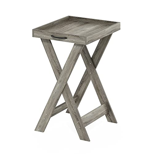 Image of Furinno Classic Tray Table with Removable Tray, French Oak