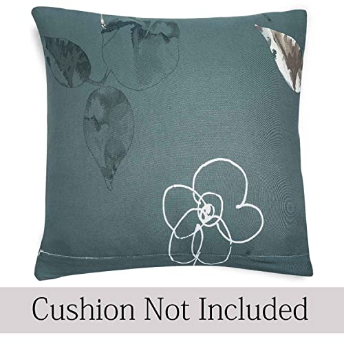 Image of HOKIPO Polyester Blend Stretchable Cushion Cover for Sofa 16 inch x 16 inch, Pack of 4 (AR-4098-D16*4),Grey