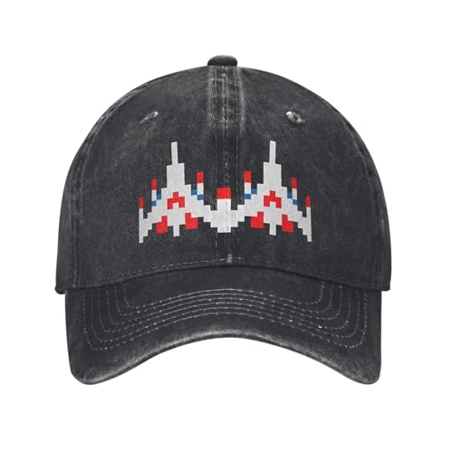 RYRFBFF Regalos de decoración Deportiva Arcade Galaga Videojuego Invader Space Gaming Sun Print Tennis Skate Apto para Todas Las Estaciones Gorra de béisbol Neutra