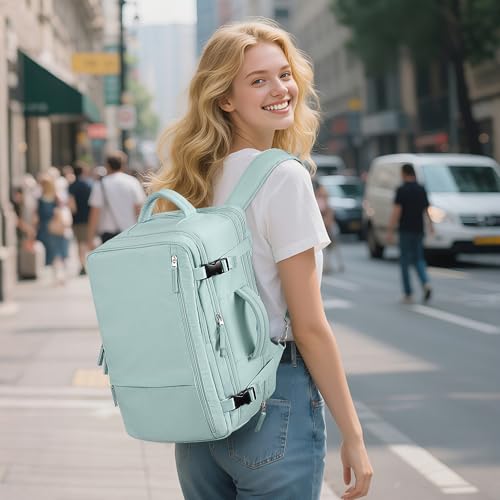 Image of Sinaliy Large Travel Backpack for Women, 40L Carry On Backpack, 17 Inch Laptop Waterproof Backpack, College Bookbag, Backpack for Women, as Person Item Flight Approved