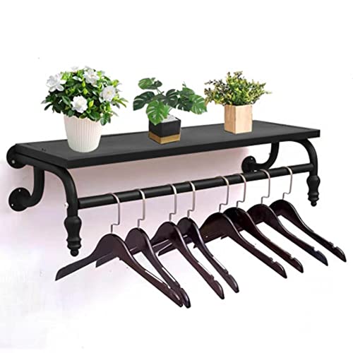 Magasin de détail support à suspendre pour vêtements Storahanger noir 80 cm