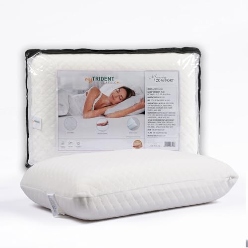 Image of MYTRIDENT Classic Memory Comfort Pillow for Bed, 220 GSM, Memory Pillow, 36 CM X 58 CM-White
