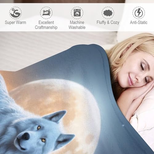 Couverture loup chaude et douce à offrir pour réchauffer le lit