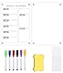 Acryl Kalender für kühlschrank, 2 Stück Wochenplaner Abwischbar, Kühlschrank Planer Magnetisch mit 8 Farbigen Markern, Haushaltsplaner, Memoboard