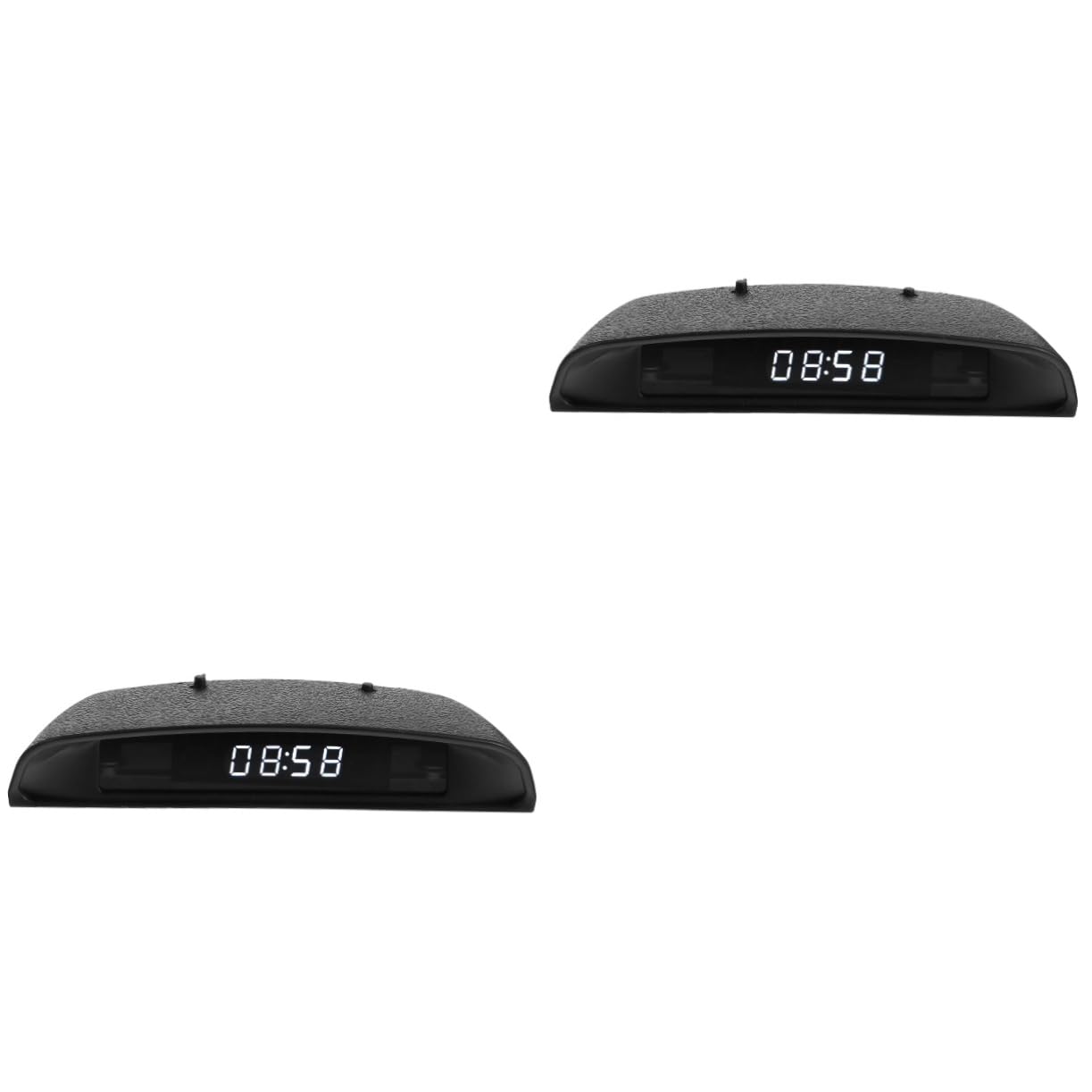 PartyKindom 2piezas Reloj Electrónico De Coche Termómetro y Voltímetro Pantalla Led Brillante Función De Corrección De Temperatura Accesorio Práctico Para Salpicadero Automotriz