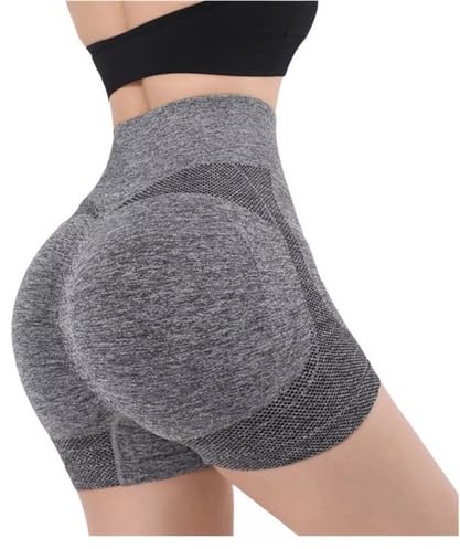 Short Feminino Cintura Alta Sem Costura, Modelador Corporal para Academia, Yoga e Corrida, Tamanho Ú