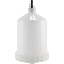 600Ml Plastic Hvlp Paint Cup Pot for Sata Sprayer Cup Connector Jet Paint Sprayer, White, 205503