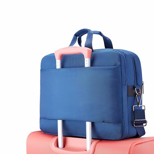 Image of American Tourister Luxe Biz | 16 Ltrs | 2 Compartments | Detachable & Adjustable Strap | Medium Briefcase | 1 Year International Warranty | Blue