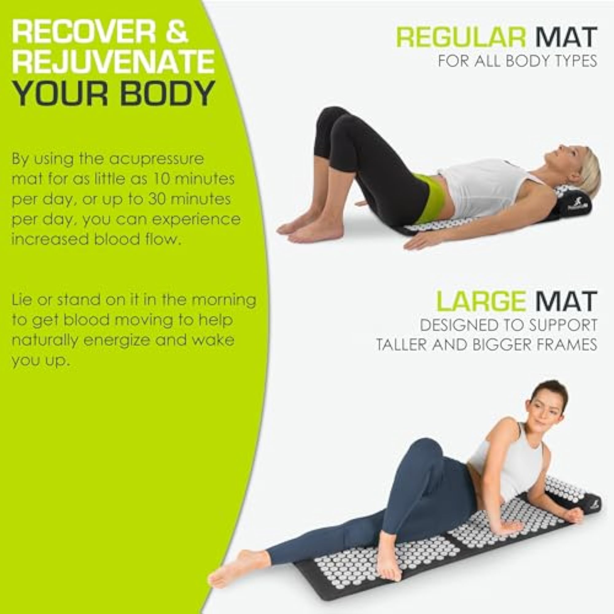 ProSource Acupressure Mat & Pillow Set for Pain Relief