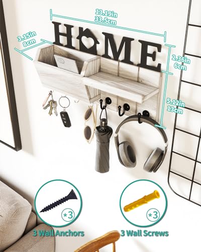 HapiRm Key Holder for Wall, Key Hanger with Home Design, Key Hooks Wall Mounted with Mail Sorter for Entryway, Mudroom, Hallway, Bedroom, Kitchen, Office - Cosy Home Interiors HapiRm Key Holder for Wall, Key Hanger with Home Design, Key Hooks Wall Mounted with Mail Sorter for Entryway, Mudroom, Hallway, Bedroom, Kitchen, Office - Image 4