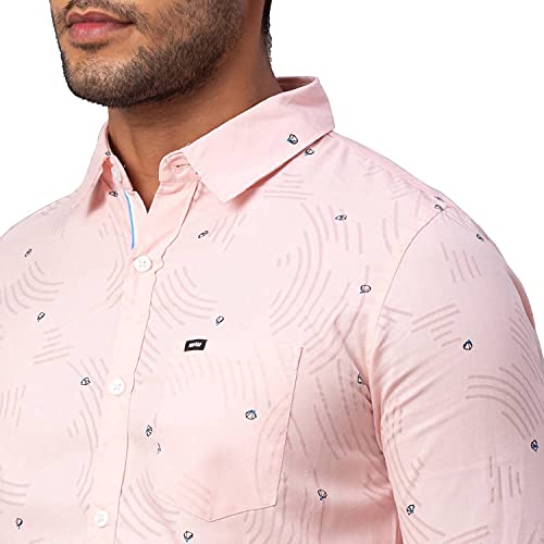 Image of Spykar Men's Printed Slim Fit Shirt