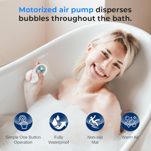 Serenelife PHSPAMT24HT Electric Bubble Massage Mat - Waterproof Massaging Spa, Full Body Bubbling Bath Thermal Massager Machine thumb #2