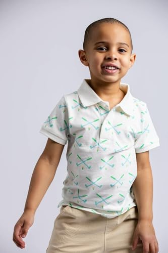 Image of monica + andy Short Sleeve Polo & Short Set, 100% Organic Clothes for Boys, Sizes for Kids, Toddler & Baby