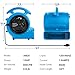 MOUNTO 1/5hp Air Mover 800cfm Blower Fan Carpet Floor Drying Fan - 3-Speed Compact Air Mover w/Dual Outlet, 10ft Power Cord for Drying, Cooling, Air Circulation (Blue)