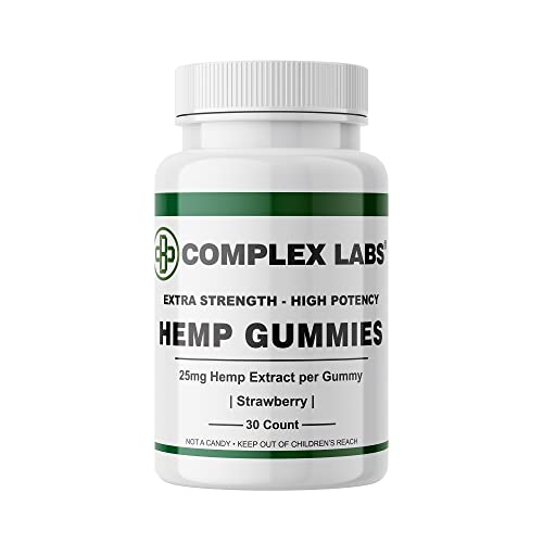 Hemp Gummies - Pure Hemp Extract 25Mg Per Gummy - Total Hemp Extract 750Mg Per Bottle - American Made - 100% Organic - Supreme Formula - Ultra Low Sugar - Strawberry Flavor #TOP18