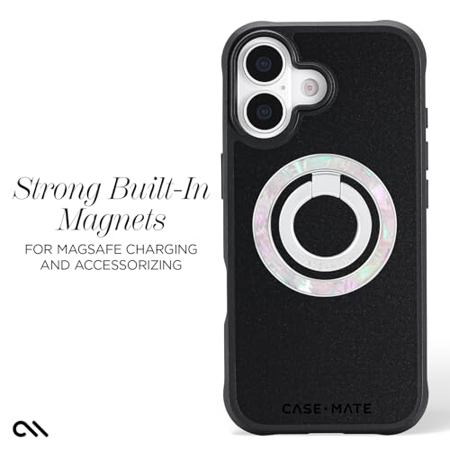 Image of Case-Mate iPhone 17 Case - Tough Black | Compatible with MagSafe - Rugged Phone Cover with 12ft Drop Protection - Premium Magnetic Phone Cover for iPhone 17