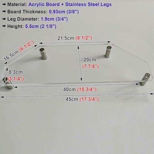 Support d'écran d'angle en acrylique transparent pour rangement de bureau - 3