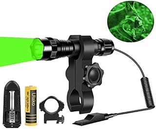 Ulako U70 Green Light Flashlight 350 Yards Adjustable Spotlight Floodlight Torch for Hog