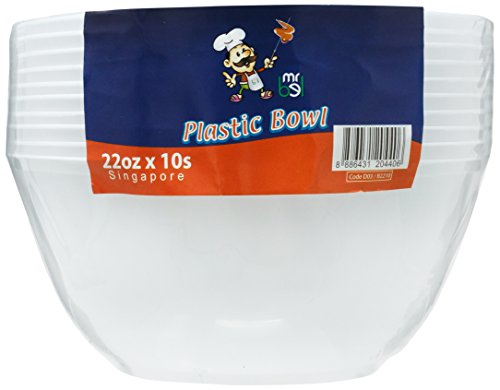 Bel Plastic Bowl 22oz White Pack of 10 smooth white