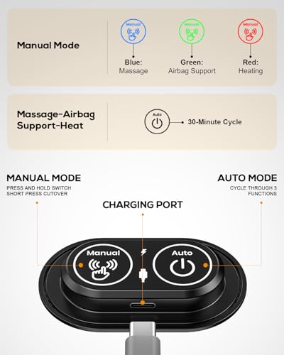 Image of 2026 Upgraded Triple Fusion Back Massager with Heat, Vibration & Stretch | Ergonomic 3-in-1 Lower Back Massager, Lumbar Support Pillow Cushion with Memory Foam for Home, Office, Car & Travel, Black