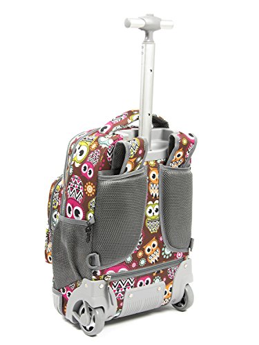 Tilami Kids Rolling Backpack 18 Inch Boys And Girls Laptop Backpack, Owls #TOP1
